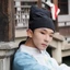 Mũ Hanfu SMILE, Mũ cổ mềm truyền thống, Retro Polyester Đen Phong cách cổ xưa Mũ hiệu suất