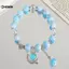 KUZHEN Handmade Hàn Quốc Mực Vòng Tay Hạt Nhiều Màu Sắc Mặt Trăng Bướm sel Bohemian Thời Trang Nữ Phụ Kiện HOT