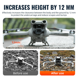 Dành cho chân máy gấp chiều cao DJI LITO1 / X1 nhanh chóng có thể tháo rời thiết bị hạ cánh máy bay không người lái Lito X1 phụ kiện