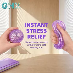 GHX Lấp Lánh Bánh Bao Bóp Bóng Đồ Chơi Cảm Giác Chống Căng Thẳng Fidget Cho Trẻ Em Đảng Ủng Hộ Bàn Làm Việc Tại Nhà Thư Giãn Quà Tặng VN