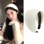 Băng đô đan rộng EDIWANY, Băng đô mềm mại có răng Turban, Phụ kiện tóc vòng tròn màu trơn cao cấp kiểu cổ điển