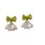Bông tai nơ hoa mộc mạc với giọt nước hoa Lily-of-the-Valley tinh tế dành cho nữ - Mùa xuân mùa hè ngọt ngào