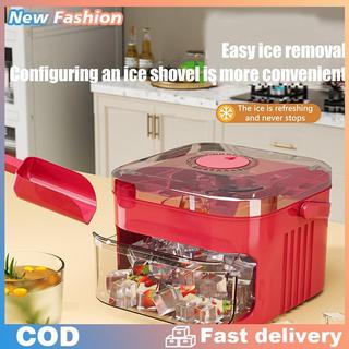 Cực lớn 50-Ice Cube Maker với dễ dàng lướt hai lớp cấp thực phẩm khay cho tủ lạnh hoàn hảo cho Whisky & Cocktail