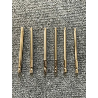 Mũi lục giác từ tính dài 100mm BROPPE | Đầu vặn ốc lục giác nam châm trợ lực thép S2 siêu bền lục giác chân 6.35