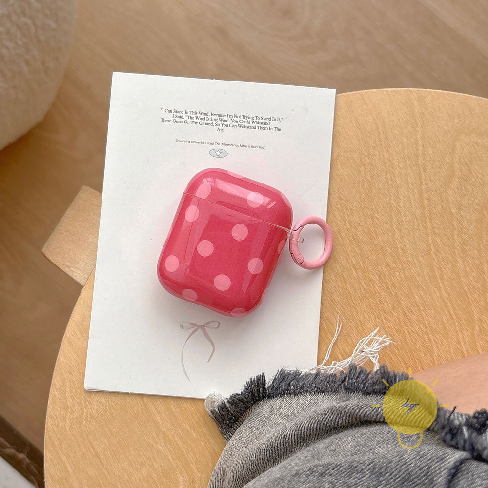 Phone Case For AirPods 4 / Pro3 / Pro2 / Pro / 3 / 2 / 1 TPU Polka Dot Headset Polka Dot Aesthetic Korean Cute