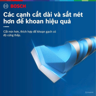 Mũi khoan BOSCH HEX-9 3-12mm đa năng: Khoan bê tông, nhôm, gỗ, tường gạch...