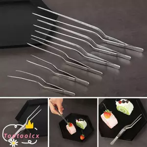 TOPTOOLCX Nhíp Thực Phẩm Phục Vụ Trình Bày Mạ Kẹp BBQ