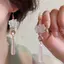 ECK Đơn Giản Sen Mặt Dây Chuyền Tai Móc Retro Handmade Trung Quốc Cổ Điển Bông Tai Trung Quốc Phong Cách Cổ Đại Thanh Lịch HOT