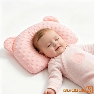 Gối Cho Bé Hoạt Hình Dễ Thương Thiết Kế Tai Gấu Ấm Áp Thoáng Khí Cho Bé Định Hình Đầu Gối