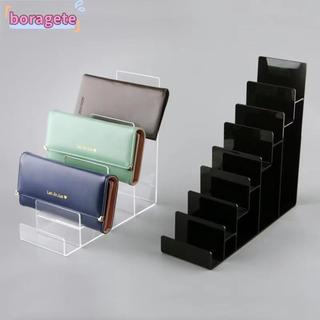 Giá đỡ trưng bày BORAGETE, Kệ trưng bày rắn Acrylic, Giá đựng đồ trang điểm trong suốt 2-5 tầng Ví đựng túi xách