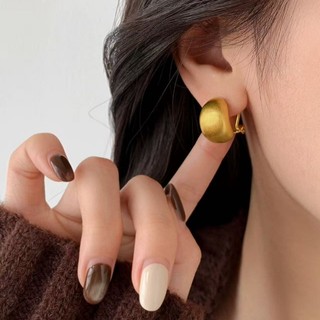 S925 Bạc Kim Bông Tai Mờ Thời Trang Đơn Giản Nữ Trang Sức Quà Tặng Mặc Hàng Ngày