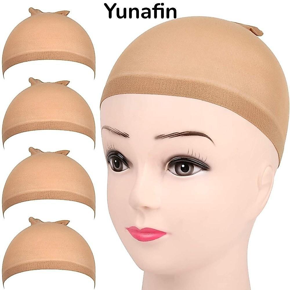 YUNAFIN 2 Miếng Mũ Tóc Giả, Mũ Tóc Giả Nylon Thoáng Khí Nhiều Màu, Chất Lượng Cao Co Giãn Nylon Vớ Tóc Giả Mũ Halloween
