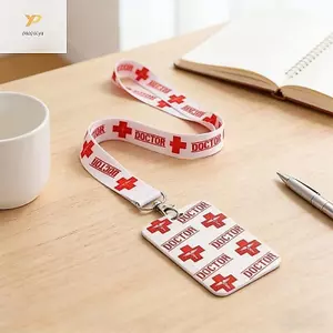 PPY Thuốc sành điệu Giá đỡ dây buộc theo chủ đề cho chìa khóa điện thoại và thẻ làm việc Phụ kiện dây đeo cổ treo