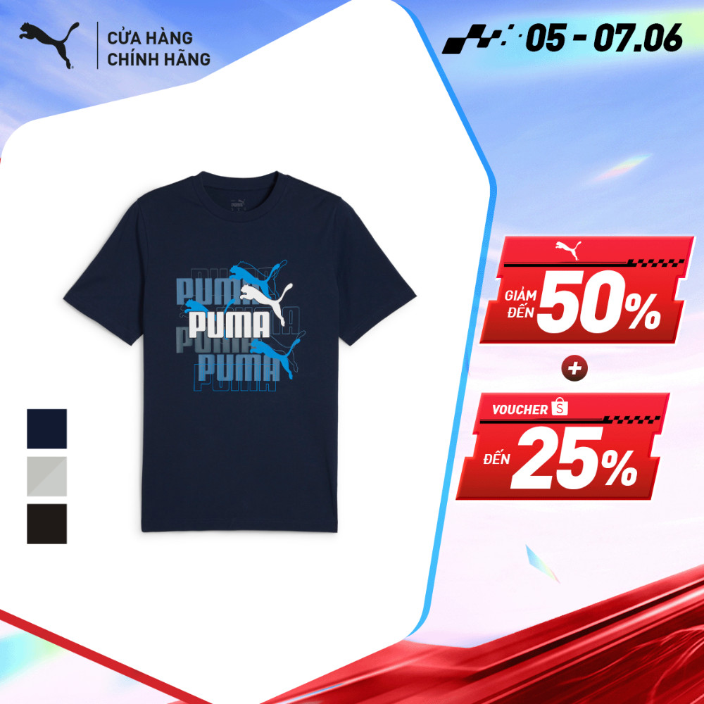 Áo Thun Thời Trang Nam PUMA Graphics Multiple Logo Tee