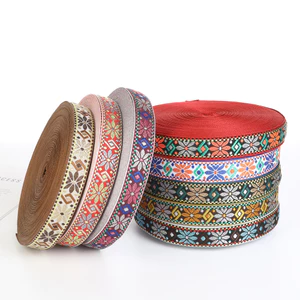Kim Cương Thêu Ren DIY Handmade Phụ Kiện Quần Áo Vành Dây Giày Retro Phong Cách Dân Tộc Jacquard Webbing QAZ0