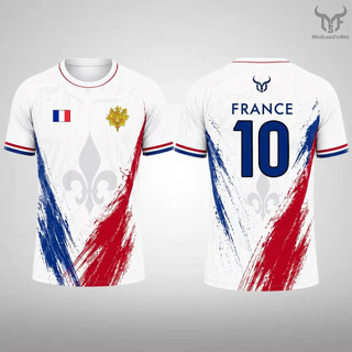 Pháp Cờ In Hình Áo nam Mùa Hè Nhanh Khô Bóng Đá Jersey Unisex Dạo Phố Thể Thao Ngắn Tay Tee Người Hâm Mộ