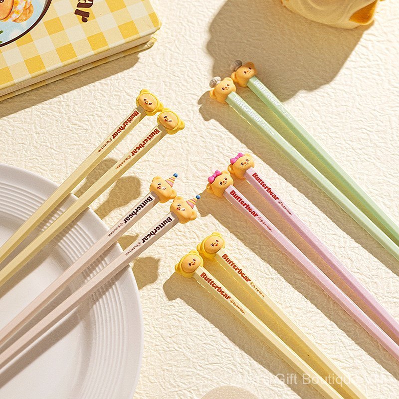 [Aria] [Vợ Hiện Đại & Gấu Bơ] Đũa Trẻ Em Hợp Kim Hộ Gia Đình Cao Cấp Kháng Khuẩn Chống Sương Đũa Đặc Biệt