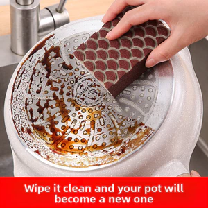 Bàn chải làm sạch cặn nhà bếp Công thái học Lõi xốp mềm Phục hồi Skillet gang