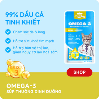 Súp Thưởng Cho Mèo MRVET Bổ Sung Omega 3, Prebiotics, Taurine Hỗ Trợ Tiêu Hóa Và Sức Khỏe Tim Mạch