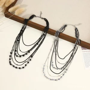 Nhiều Lớp Hợp Thời Trang Phù Hợp Với Tất Cả Trận Đấu Kim Cương Giả Thu Đông Phụ Kiện Độc Đáo Dây Chuyền Áo Len Hàng Ngày Chúng Tôi