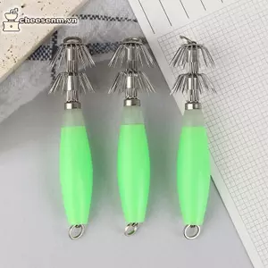 Cheenm 3 Dạ Quang Mực Mồi Bạch Tuộc Gỗ Tôm Mồi Phát Sáng Mồi Câu Cá Nước Mặn Mồi Mực Jig Móc VN