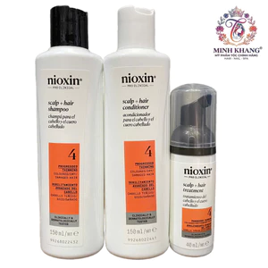 Bộ dầu gội xả Nioxin Trialkit chống rụng tóc System 4 150mlx2 + 40ml ( Colored Hair ) ( New 2025 ) [ MK ]