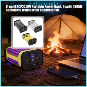 Ốp điện thoại PowerBank nhựa GODD cho pin 6x18650 không hàn 22 5W ngoài trời