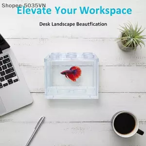 {AKIN} Bể cá Acrylic có thể ổn định Bể cá Mini Hộp đựng thú cưng Bò sát Trang trí nội thất cho phòng ngủ Phòng khách {a}