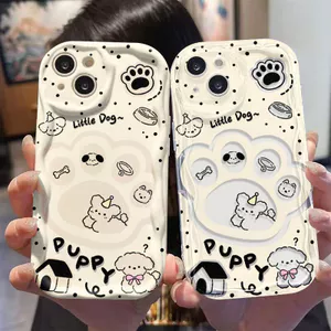 Ốp Lưng Cho OPPO A6 A5X A3 A96 A95 A92 A77S A76 A74 A60 A58 A57 A54 A53 A52 A38 A18 A17 A16 A15 A5 A9 A3S F9 Pro Kem Vồng Cong Edge Motif Cat Paw NYK351