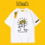 BKMK INS100% Cotton Cao Cấp Tay Ngắn Rời Top Xu Hướng Mùa Hè Thương Hiệu In Hình Phong Cách Nước Ngoài Nửa Tay Áo Thun Nam Quần Áo 0609