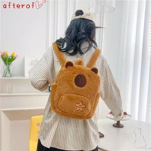 Túi Capibala SAUOF, Ba lô sang trọng hoạt hình Kawaii Capybara, Túi Tote dễ thương dung tích lớn vui nhộn