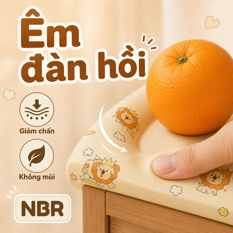 Cuộn Xốp Bọc Cạnh Bàn Chống Va Đập 2M - ,Không Cần Keo, Miếng Dán Bịt Góc Tường Chống Va Chạm An Toàn Cho Bé