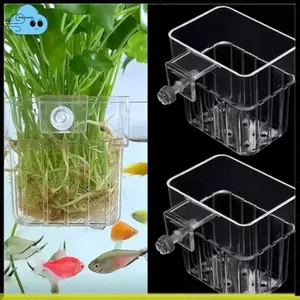 Trong Suốt Bể Cá Giá Đỡ Thực Vật 2 Gói Phù Hợp Với Lên Đến 0.8in Cạnh Bể Cá Treo Hàng Đầu Giá Đỡ Thực Vật