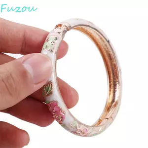 FUJIOU Lắc Tay Vintage Dân Tộc Hoa Filigree Men Thủ Công Cho Nữ Cô Gái Phụ Kiện
