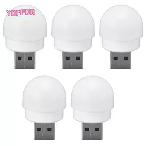 Đèn LED YOFFOR 5 gói, Đèn ngủ USB cắm Mini, 1W