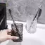 Cốc đựng bàn chải đánh răng bằng nhựa HL có tay cầm Phòng tắm gia đình Tumblers Cốc di động Hộp đựng bàn chải đánh răng trong suốt LMWU
