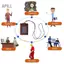 Apill Famus RFID Chặn Id Huy hiệu Chủ thẻ Ví da bò Phần cứng May Dây đeo có thể tháo rời Cụ thể (02)