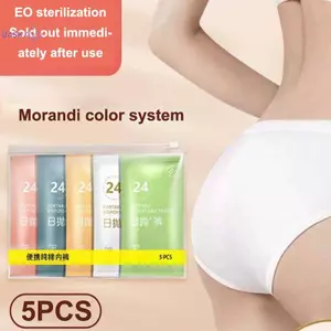 5 Cái / bộ Quần Lót Cotton Dùng Một Lần Cho Nữ Giặt Miễn Phí Di Động Sau Sinh Quần Short Hàng Tháng Quần Lót Hàng Ngày Cho Chuyến Đi Công Sở