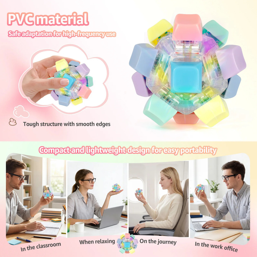 2 Chiếc Di Động 12 Chìa Khóa Bóng Ma Thuật Fidget Đồ Chơi Bàn Phím Mini Nút Clicker Ba Lô Quyến Rũ Giảm Căng Thẳng Móc Khóa Để Sử Dụng Hàng Ngày Quà Tặng Ngày Lễ