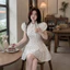 Đầm Nữ CỔ SEN Ngắn Kết Hoa Phối Chấm Bi (CÓ KÈM QUẦN) Mới Cực Đẹp Xinh Xắn Dành Cho Các Chị Em HIYU 66 STORE