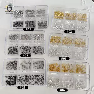 Mix Size Punk Chắc Chắn Đinh Tán HemiSphere Vuông Sắc Nét Nón Vàng Bạc K Bla Móng Tay Nghệ Thuật Kim Cương Giả Trang Trí Làm Móng Tay Quyến Rũ Mới