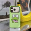 Ốp lưng iPhone Kerokerokeroppi màu xanh lá cây, Winking Frog [1 Ốp điện thoại có thể tháo rời 2 trong 1] Ốp điện thoại có thể tháo rời 2 trong 1 17 / 16 / 15 / 14 / 13 / 12 / 11 Pro Max Plus