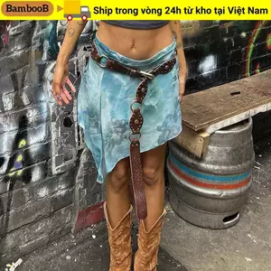 Thắt lưng thắt lưng BAMBOOB, Thắt lưng cổ điển đinh tán Gothic Steampunk, Thời trang rộng Grommet Da PU y2k Thắt lưng Quần jean nữ