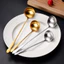 Muỗng bầu bằng thép không gỉ tay cầm dài mở rộng 32cm Thìa tròn nhọn QPY6