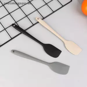 VFZ 1Pc Thìa Silicon Cấp Thực Phẩm Cho Dụng Cụ Cạo Nướng Nonsti Chịu Nhiệt Nấu Thìa Liền Mạch Máy Rửa Bát An Toàn OTE