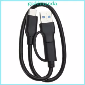 Cáp USB-A C sang USB-C 2 trong 1 GODD để đồng bộ dữ liệu sạc nhanh QC PD 10Gbps cho Cellp