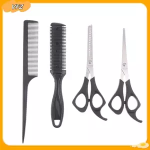 VFZ 4 Chiếc Kéo Tóc Chuyên Nghiệp Làm Tóc Cắt Tóc Kéo Cắt Mỏng Cắt Tóc Dụng Cụ Kiểu Tóc Dụng Cụ Chải Lông Đồ Dùng Louislifecool