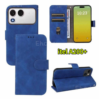 Vỏ giáp chống sốc cho itel A200 Plus 4G 5G 2026 Ốp điện thoại Da cảm giác lật da Giá đỡ từ tính cho itelA200 itelA200 + A200Plus Ốp lưng