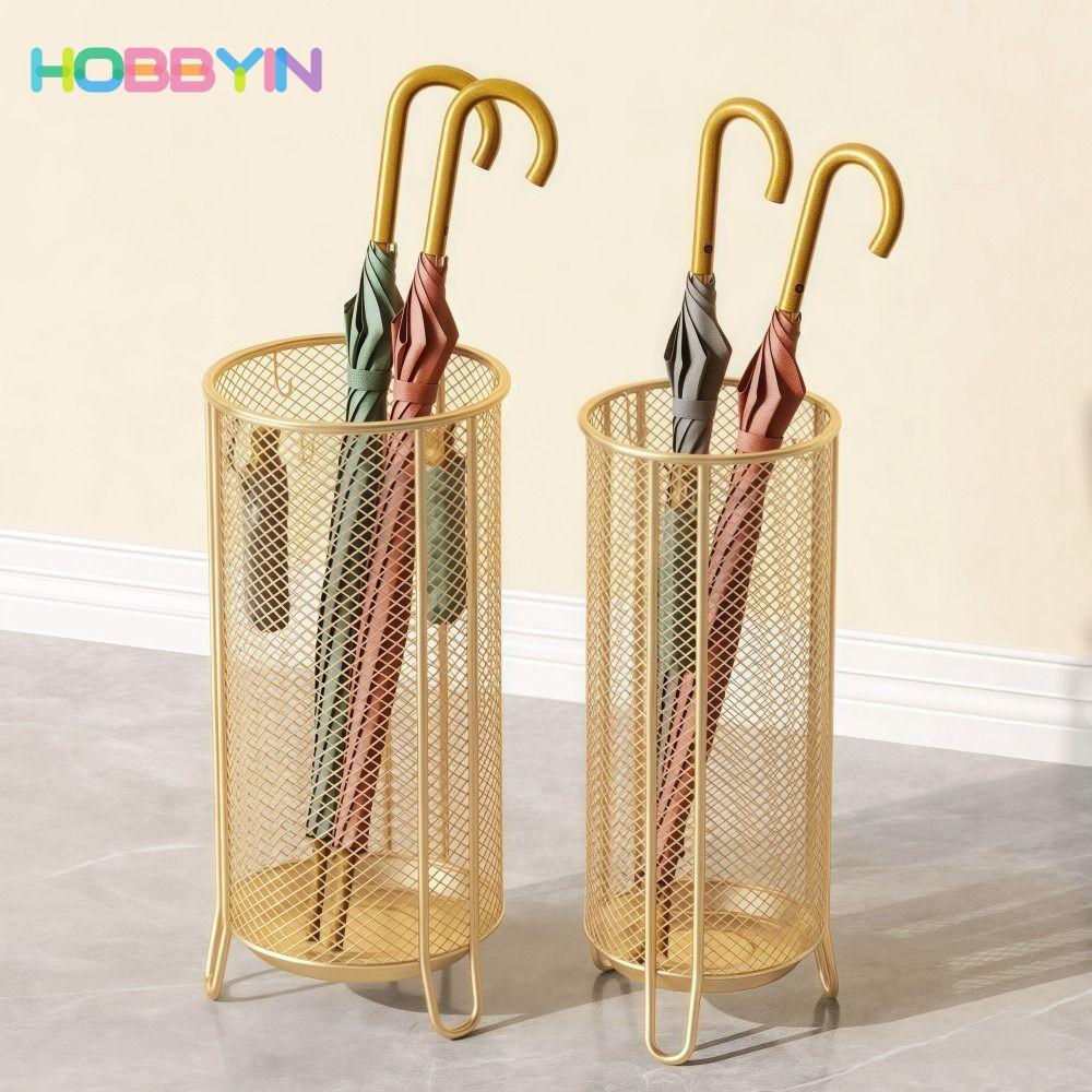 Thùng ô HOBBYIN, Thiết kế thoát nước Giá đỡ ô tiết kiệm không gian, Giá đỡ hình trụ bền thực tế Giá để đồ lối vào nhà