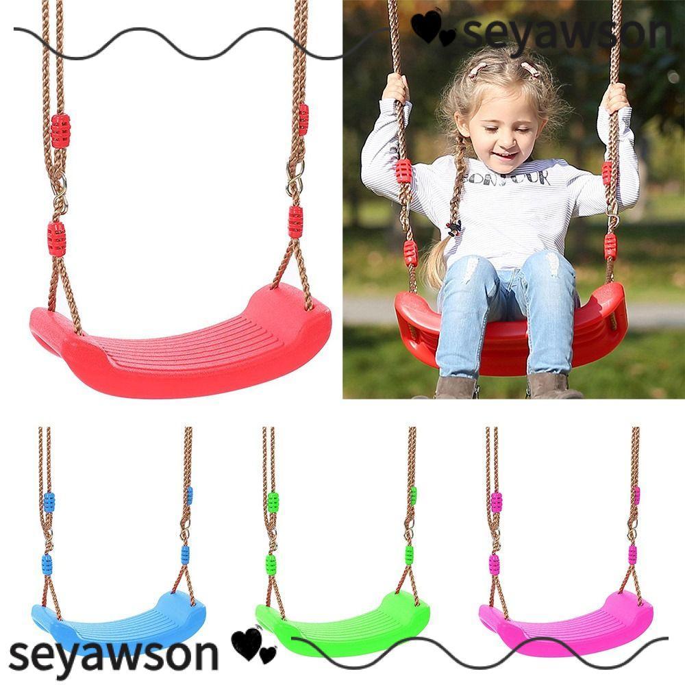 SEYAWSON Xích đu trẻ em, Ghế treo trẻ em có thể điều chỉnh độ cao nhiều màu, Phụ kiện nhựa chắc chắn và đáng tin cậy Dễ dàng lắp đặt Trẻ em Xoay trong nhà ngoài trời
